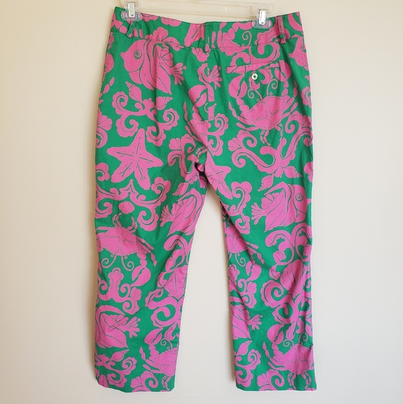 Vintage Lilly Pulitzer Where's the Reef Capris 8 - Picture 2 of 9